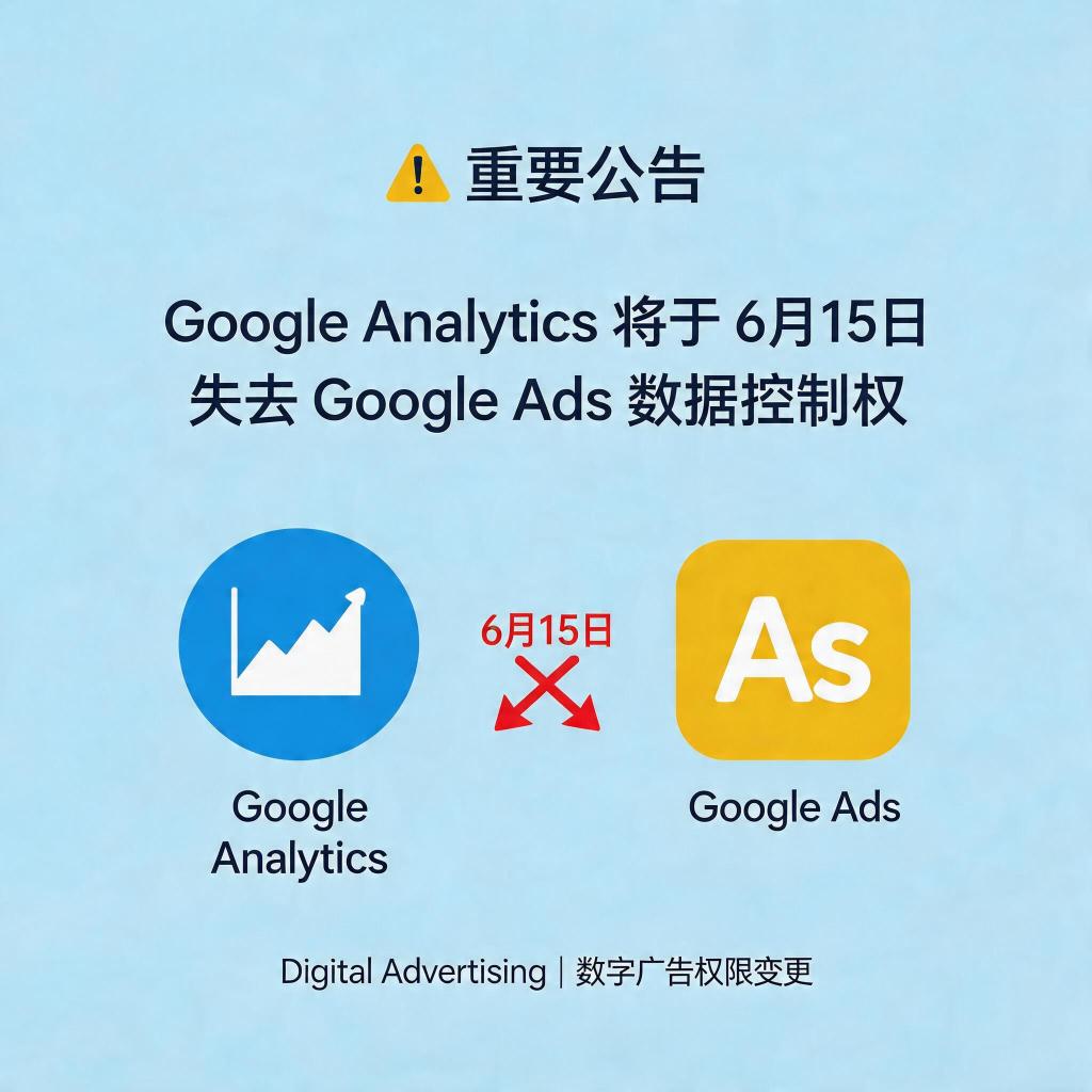 Google Analytics 将于6月15日失去 Google Ads 数据控制权威，Conse illustration