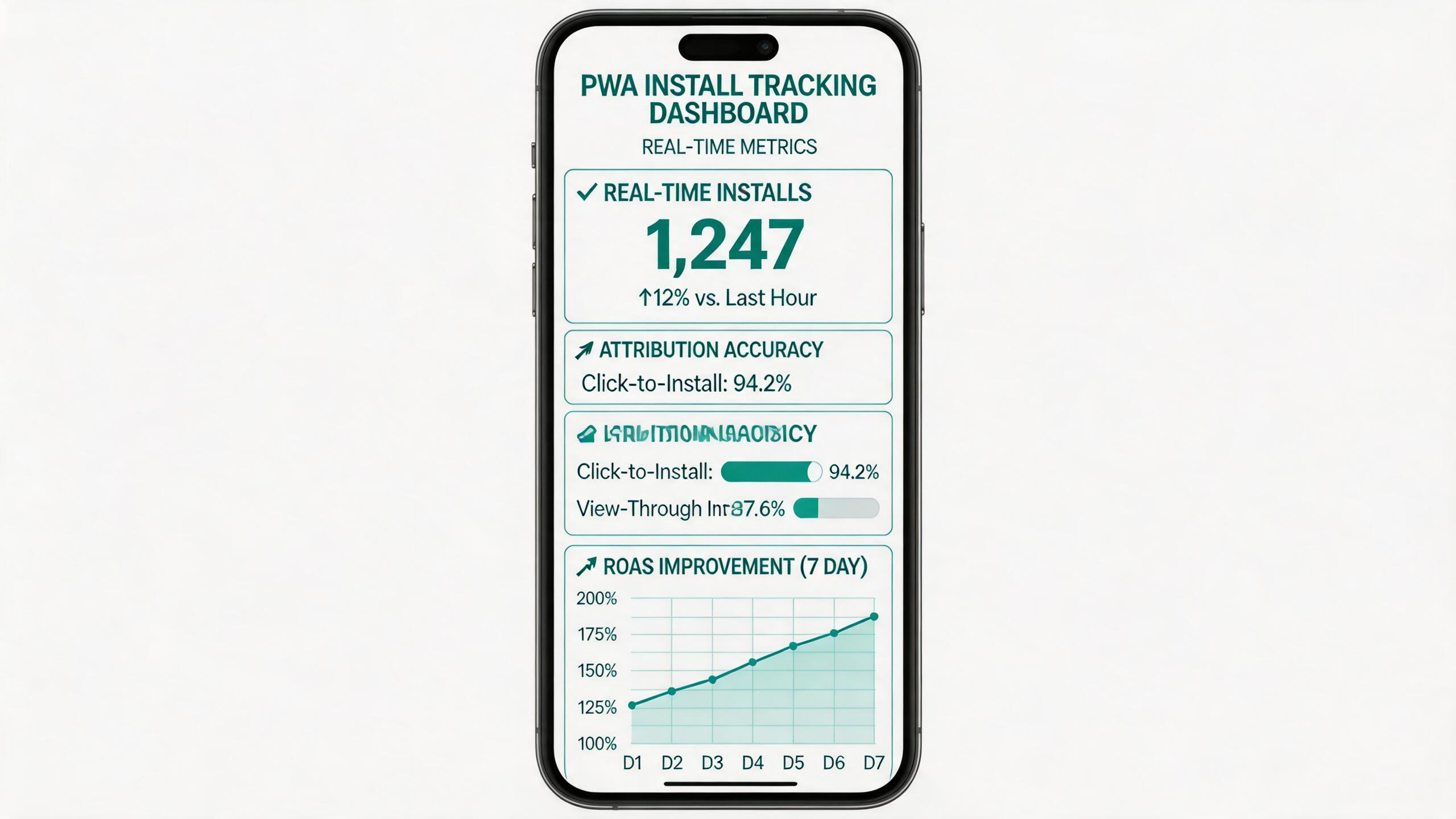 PWA install tracking dashboard showing accurate conversion data