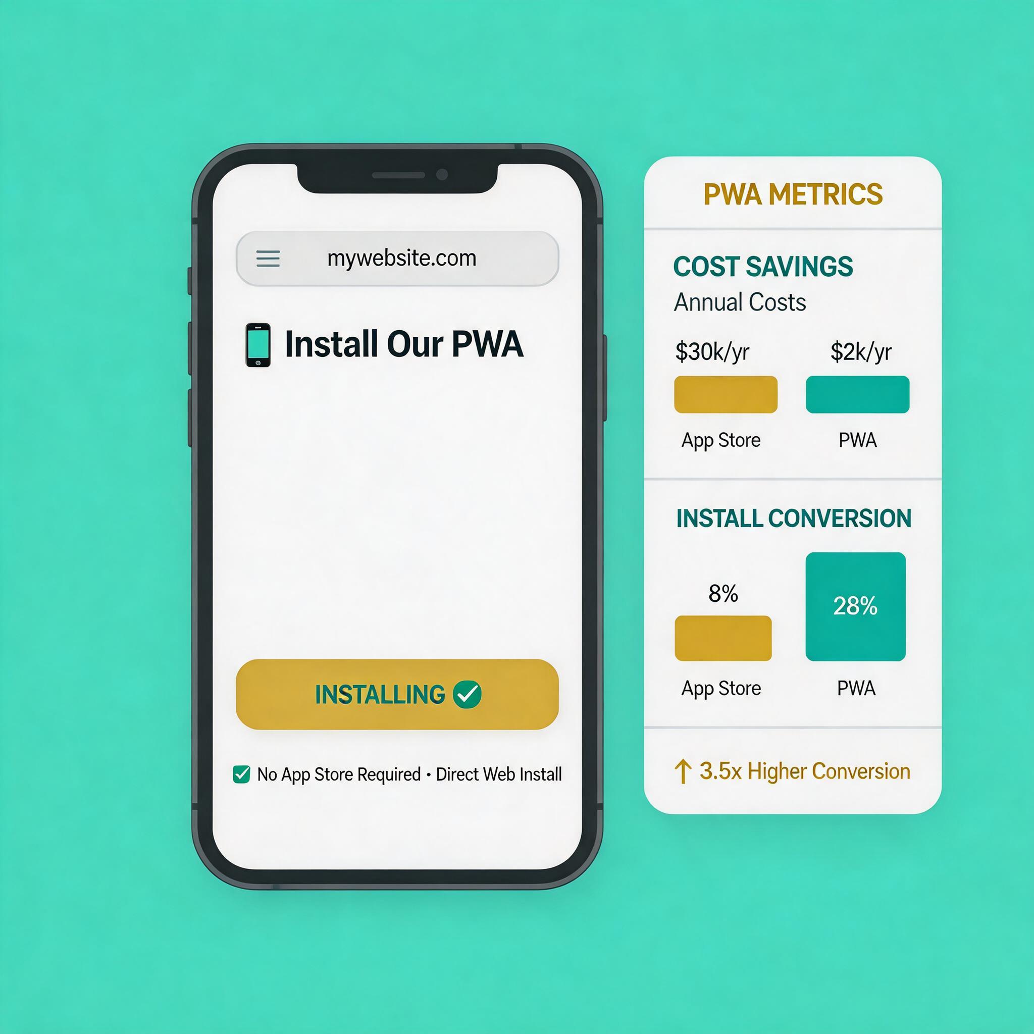 PWA 应用从网页直接安装到手机