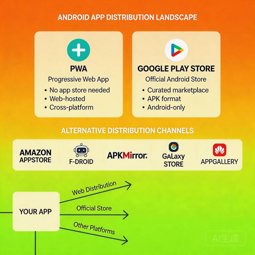 Google Play alternatives for Android app distribution 2026 comparison