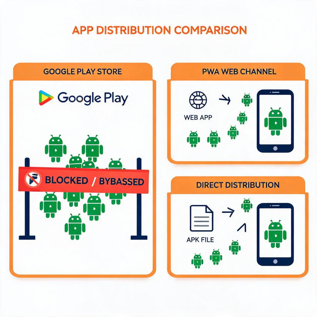 Google Play 替代方案安卓应用分发对比
