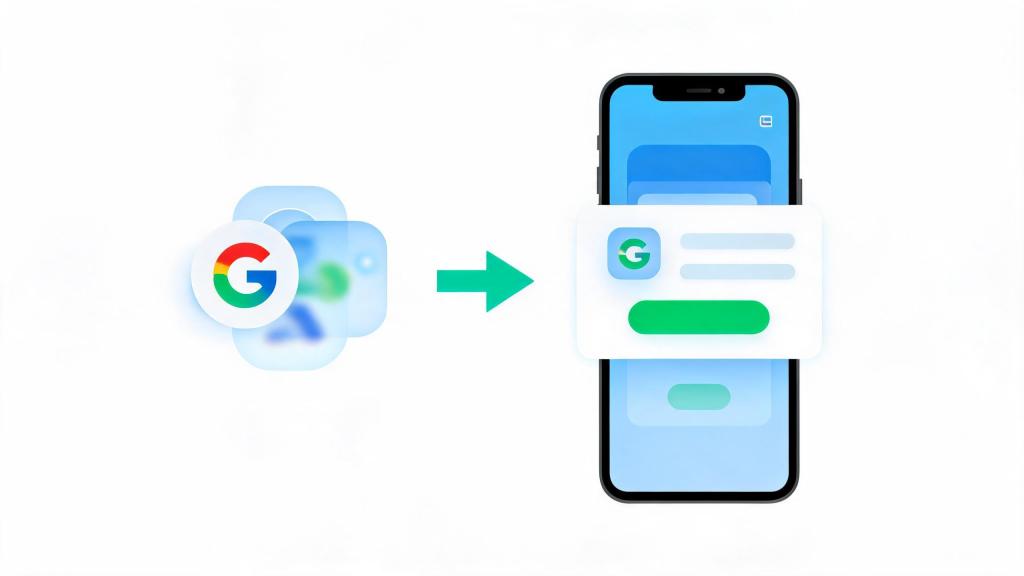 Google 广告工具被 PWA 安装界面取代示意图