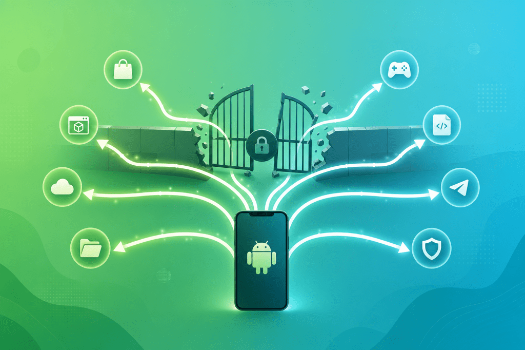 Google Play 替代分发渠道示意图