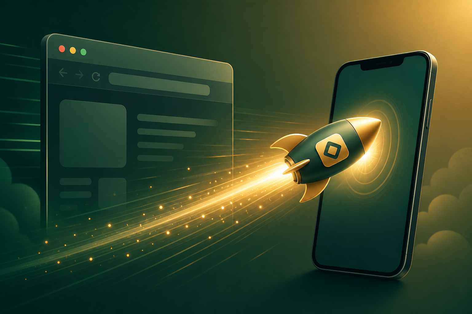 PWA web app fast distribution illustration