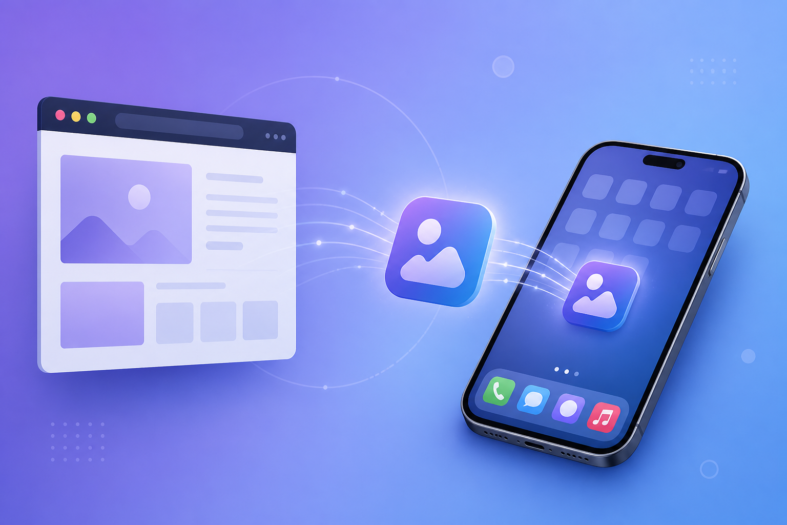 Comparison visualization of app store vs PWA conversion tracking paths