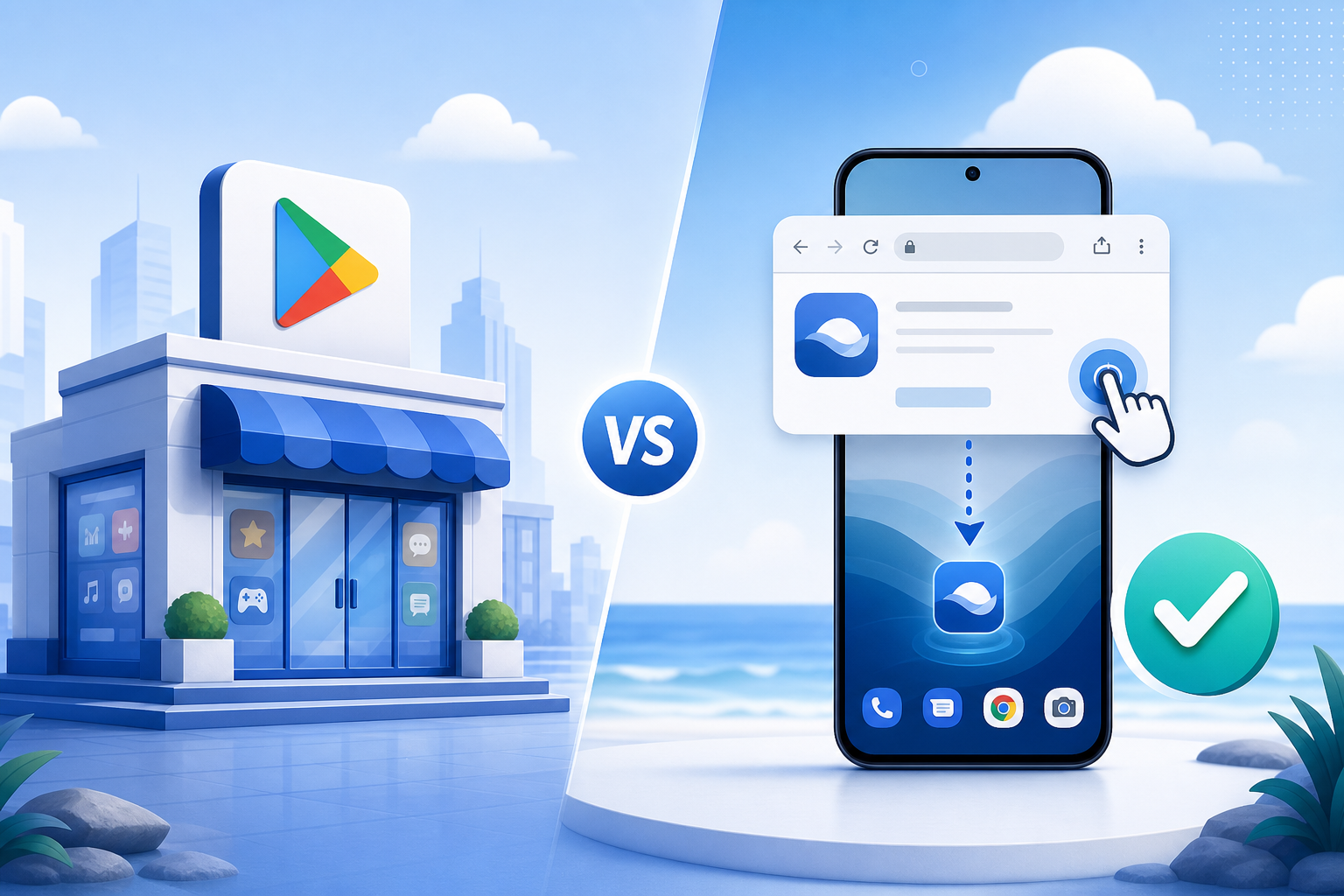 安卓 PWA 分发与 Google Play 应用商店对比